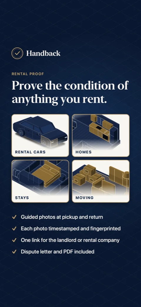 Handback rental proof overview