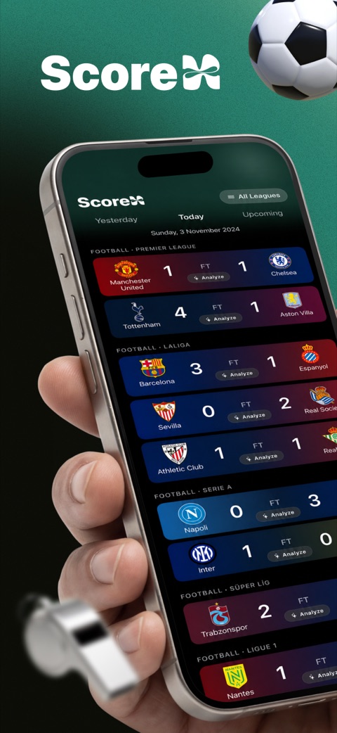 ScoreX football scores