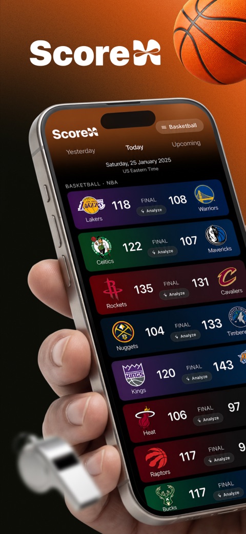 ScoreX basketball scores